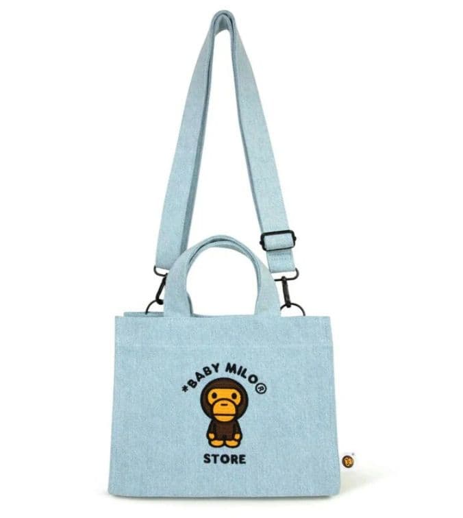 バッグ 25SS BAPE BABY MILO DENIM SMALL TOTE BAG