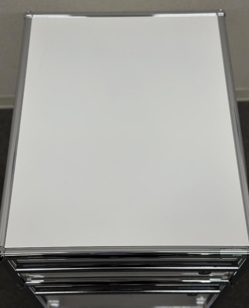 USM/ハラーシステム■ロールボーイ　デスクワゴン　2段　鍵あり　ホワイト　白