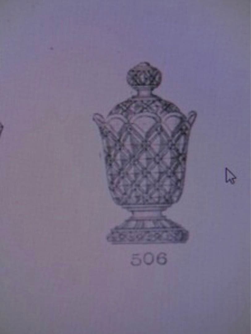 極稀少★美しいオールドサンルイSt.Louisクリスタルマスタード入れ100年前