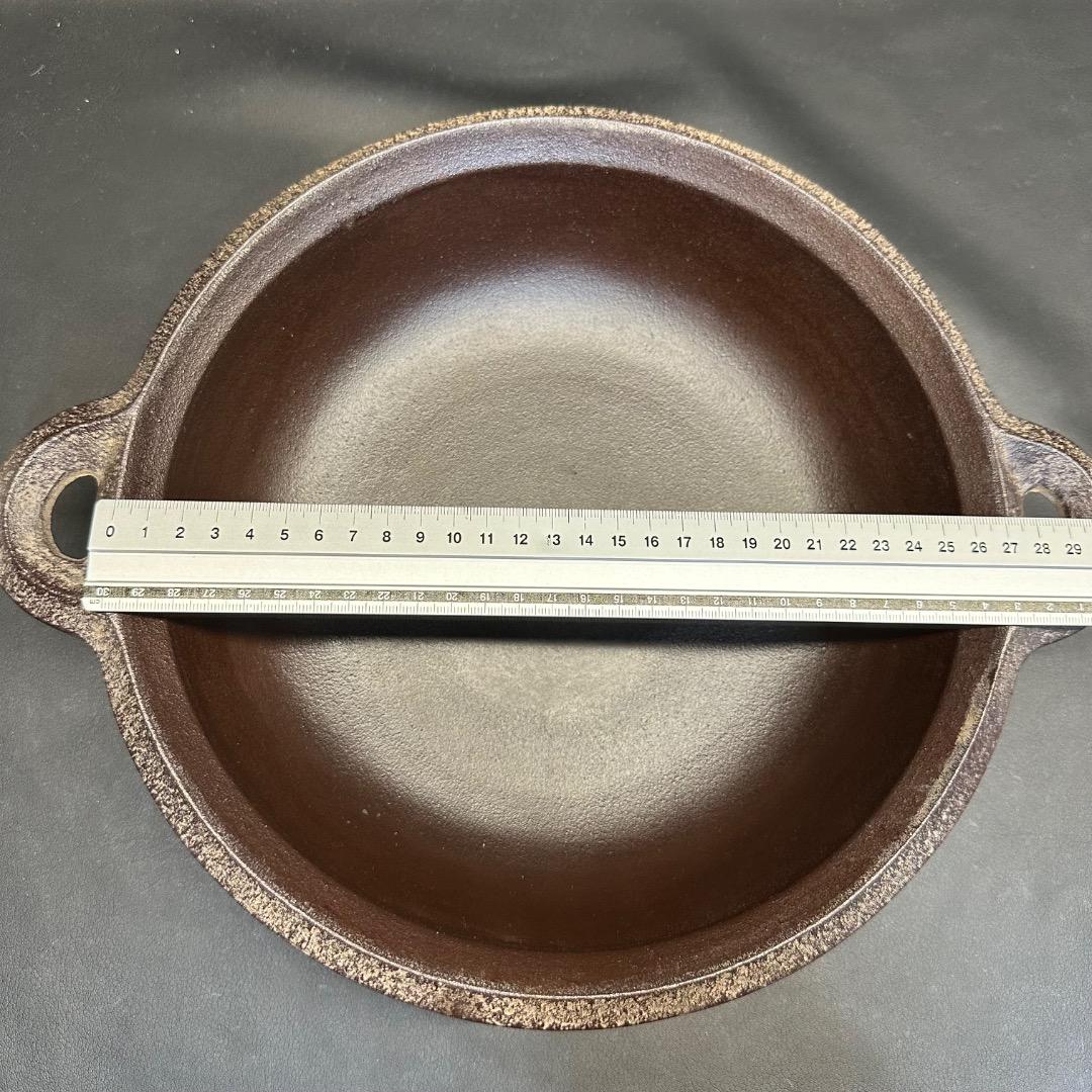 ♡※前Cc1003 未使用保管品 人間国宝 高橋敬典氏 鉄器 卓上鍋 すき焼き鍋