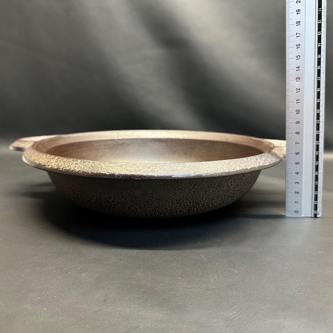 ♡※前Cc1003 未使用保管品 人間国宝 高橋敬典氏 鉄器 卓上鍋 すき焼き鍋