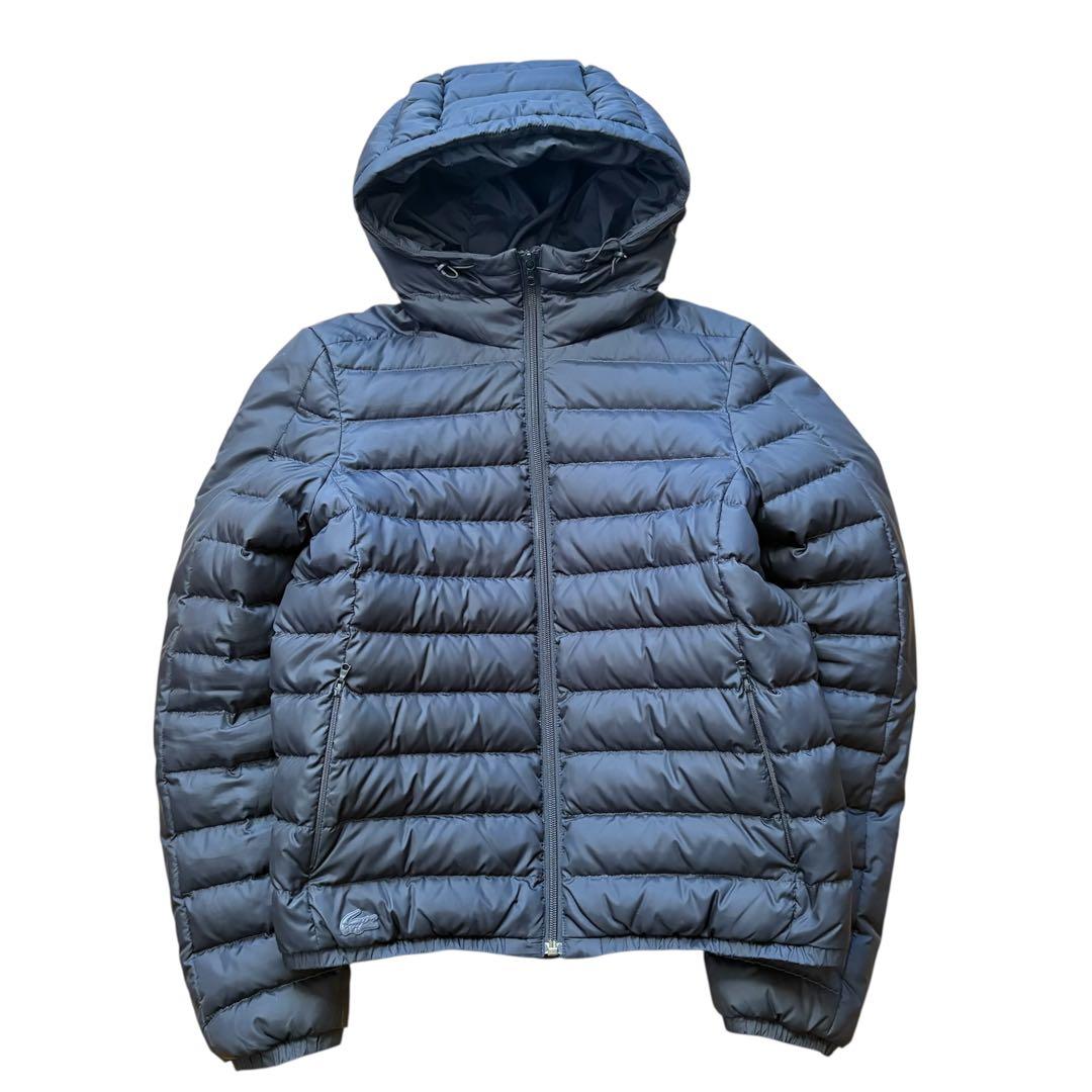 LACOSTE ラコステ ダウン80% レディース38 ネイビー 短丈