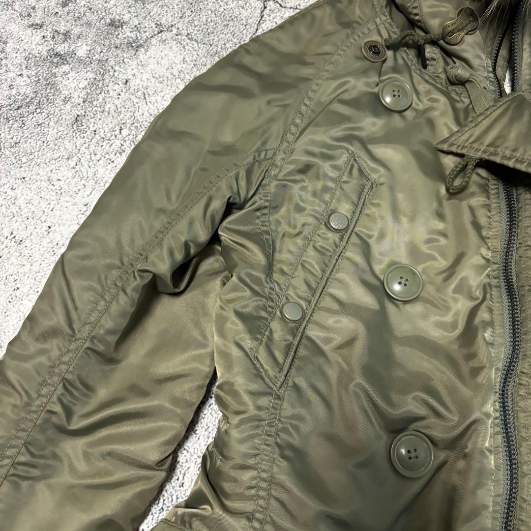 y2k 00s goa ゴア　ミリタリージャケット リアルファー　ネオグランジ