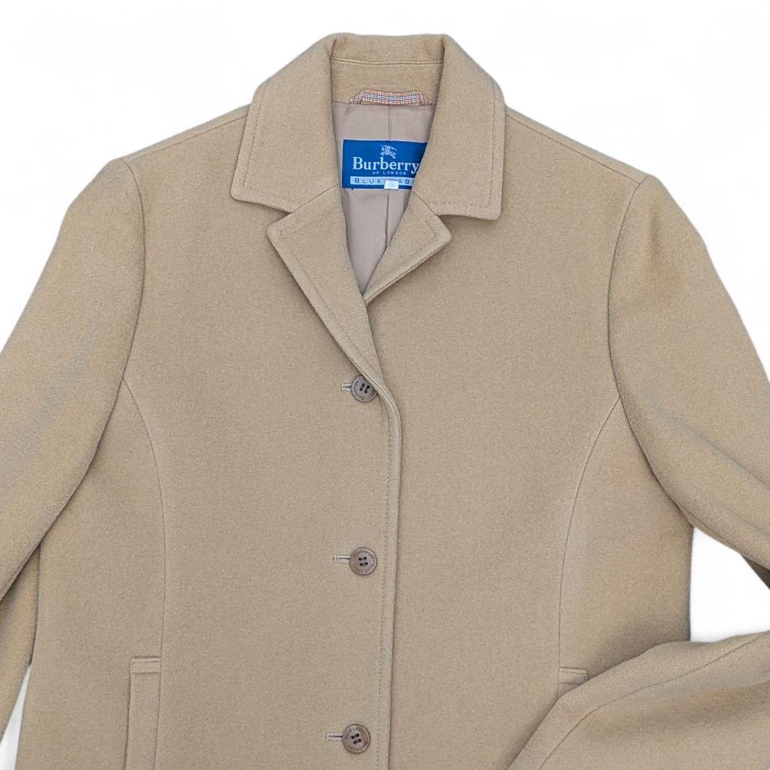 極美品 バーバリー チェスター ロングコート ウール キャメル ノバチェック
