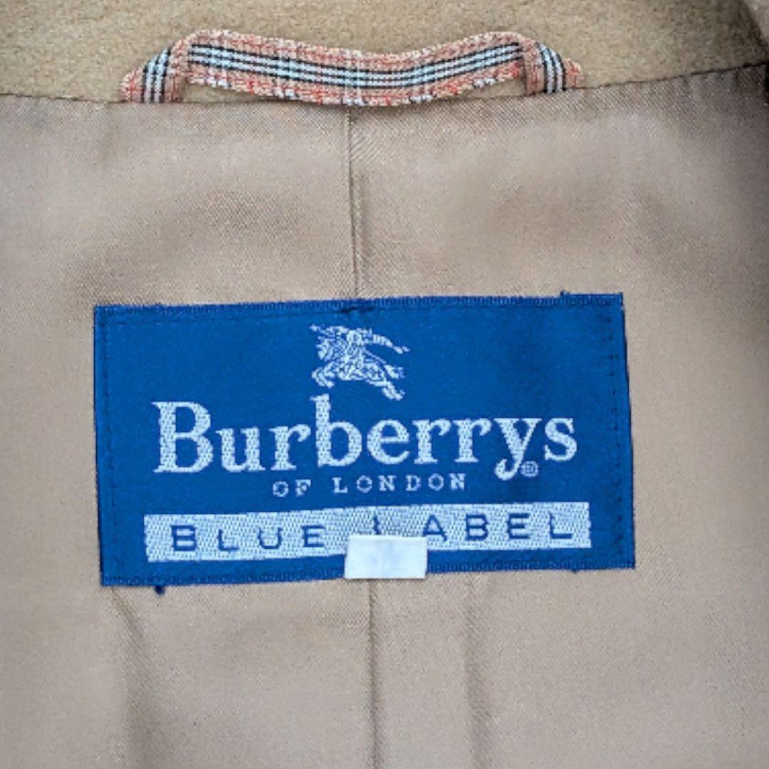 極美品 バーバリー チェスター ロングコート ウール キャメル ノバチェック