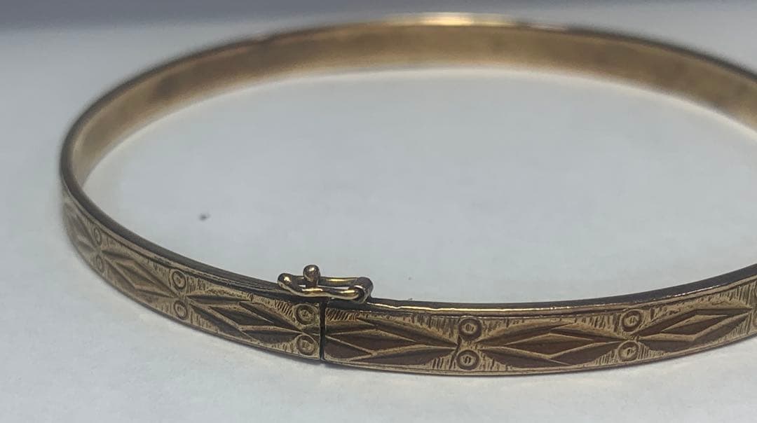 18K バングル ヴィンテージ 約幅0.5cm 内径6cm 約11g