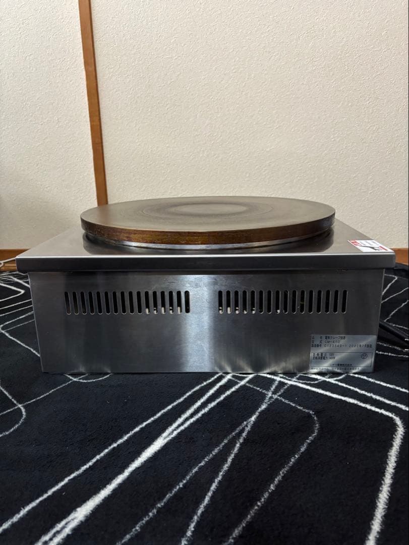【2022年製美品】ニチワ 電気クレープ焼き器100V CM-410【業務用】