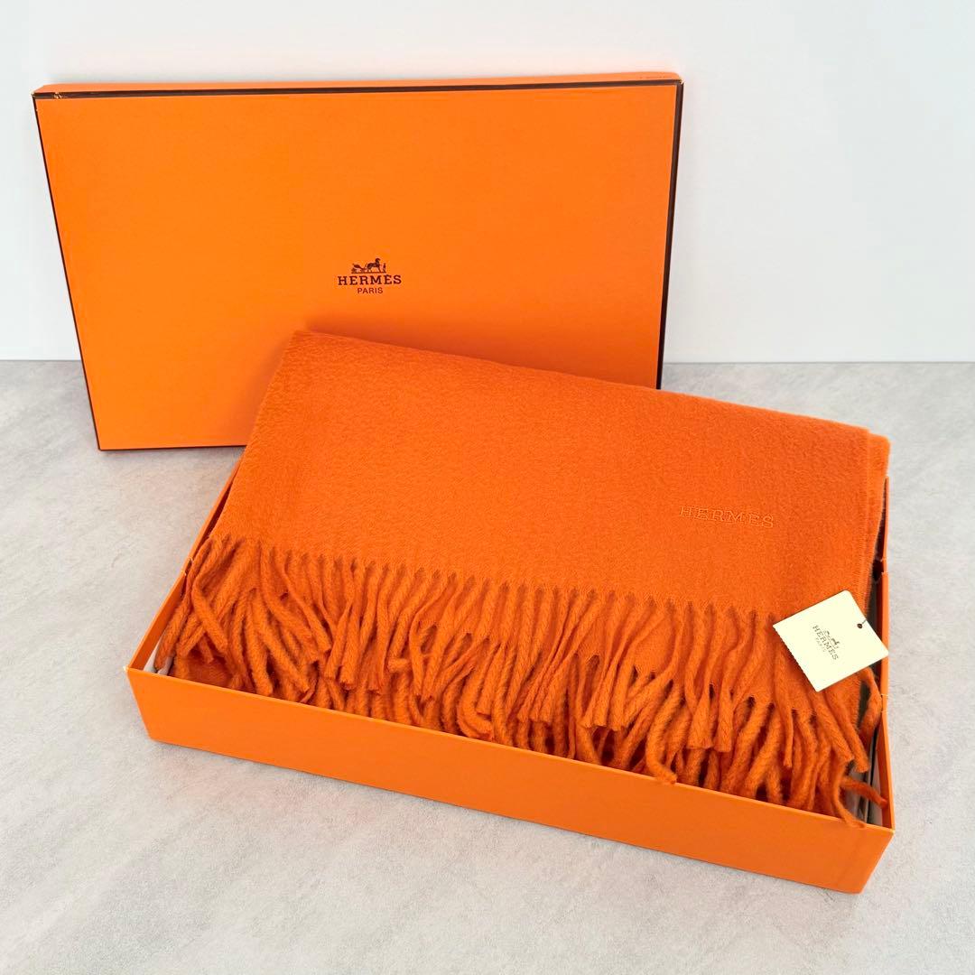 〈未使用/箱付き〉HERMES エルメス 大判ストール カシミア100％