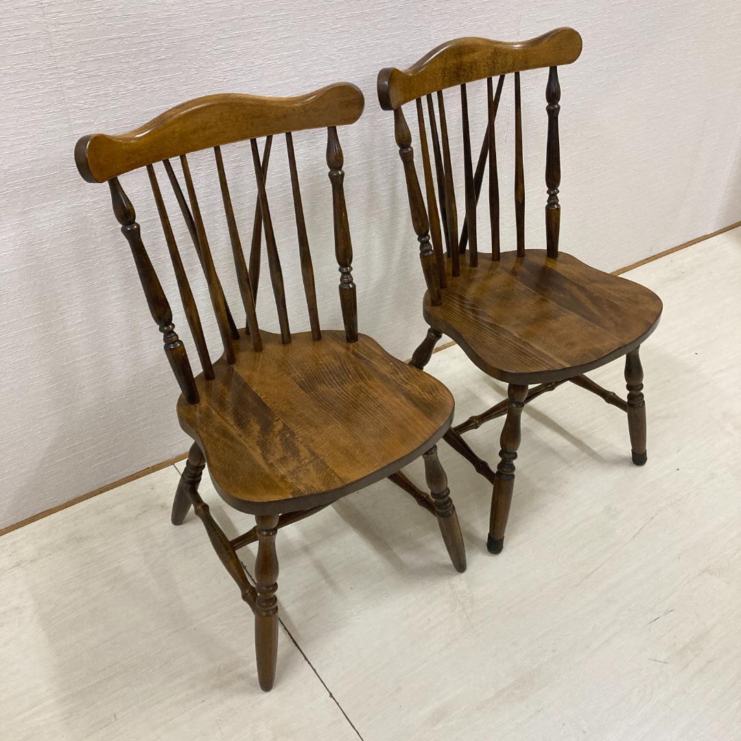 絵里花様引き取り専用飛騨の家具ダイネット　スピンドルチェア　ウィンザーチェア２脚