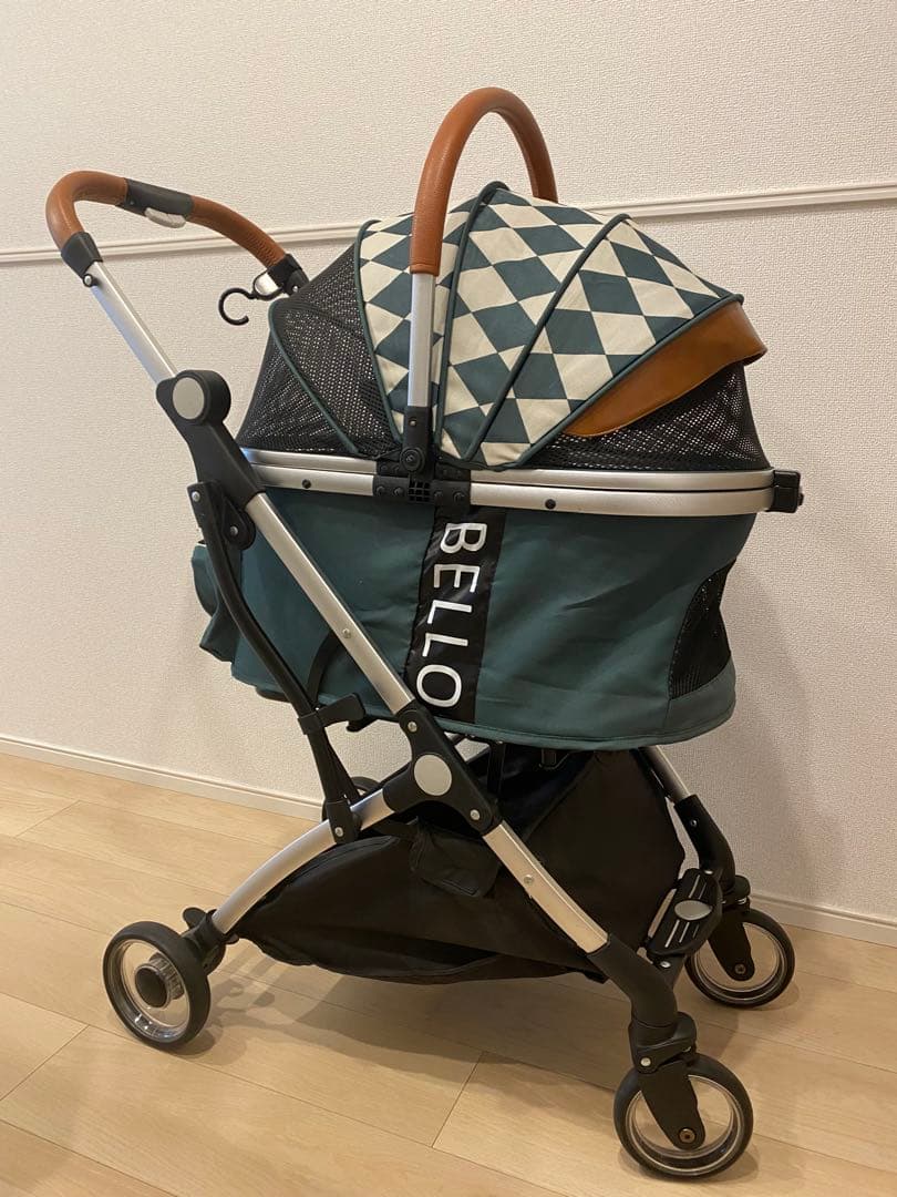 Bello ベッロ ペットカート グリーン 2way ワンタッチ