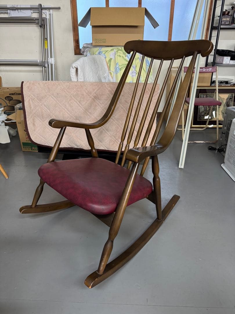 希少⭐️鳥取家具　ロッキングチェア　木製　アンティーク　ヴィンテージ　レトロ