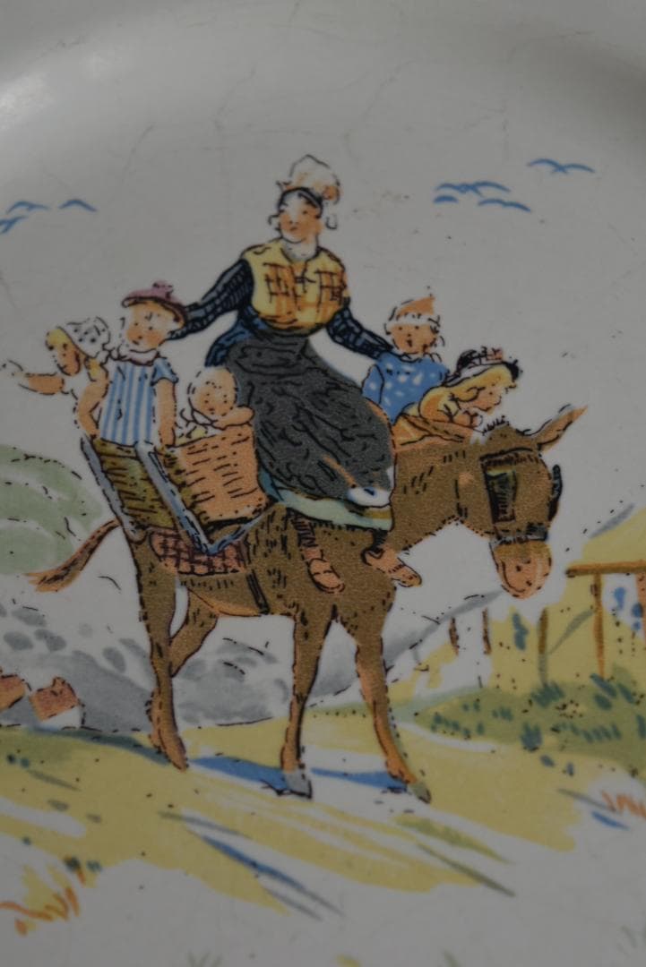 2枚組サルグミンヌ　アンファンリシャール　デセール皿(20.5㎝)ビンテージ