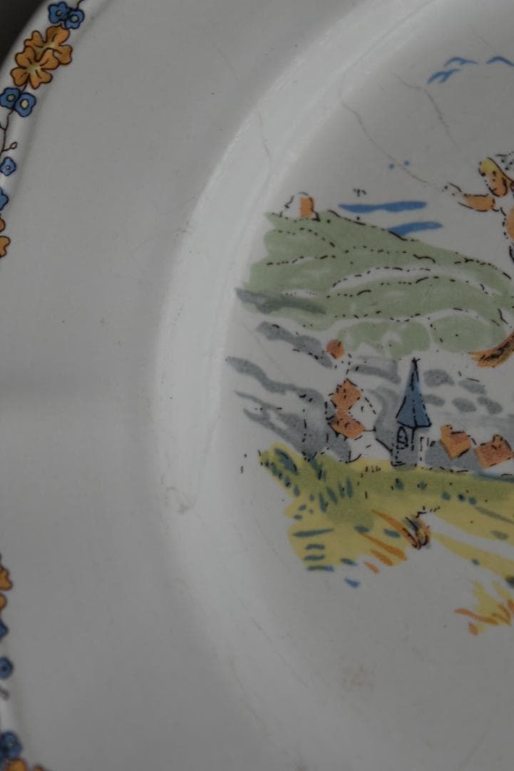 2枚組サルグミンヌ　アンファンリシャール　デセール皿(20.5㎝)ビンテージ