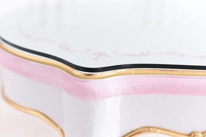 ロココ調 ガラス天板付きセンターテーブル