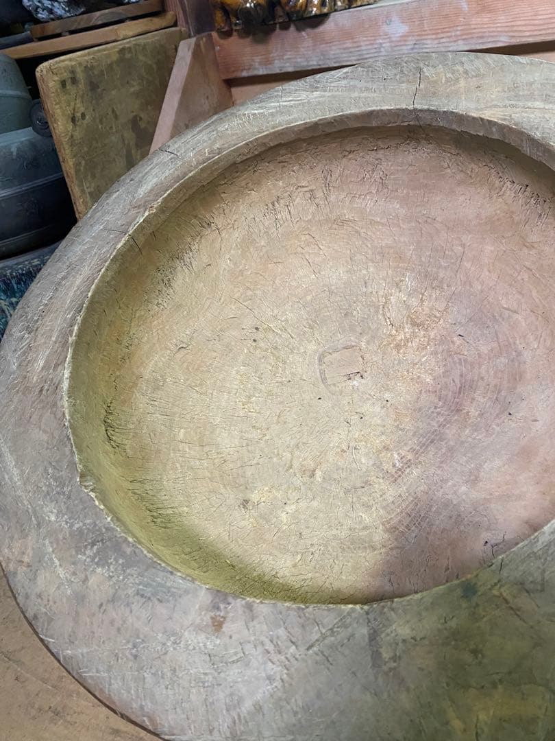 お餅つき　臼　レトロ　置物　工芸品　骨董品　インテリア　017