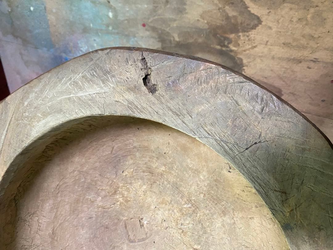 お餅つき　臼　レトロ　置物　工芸品　骨董品　インテリア　017