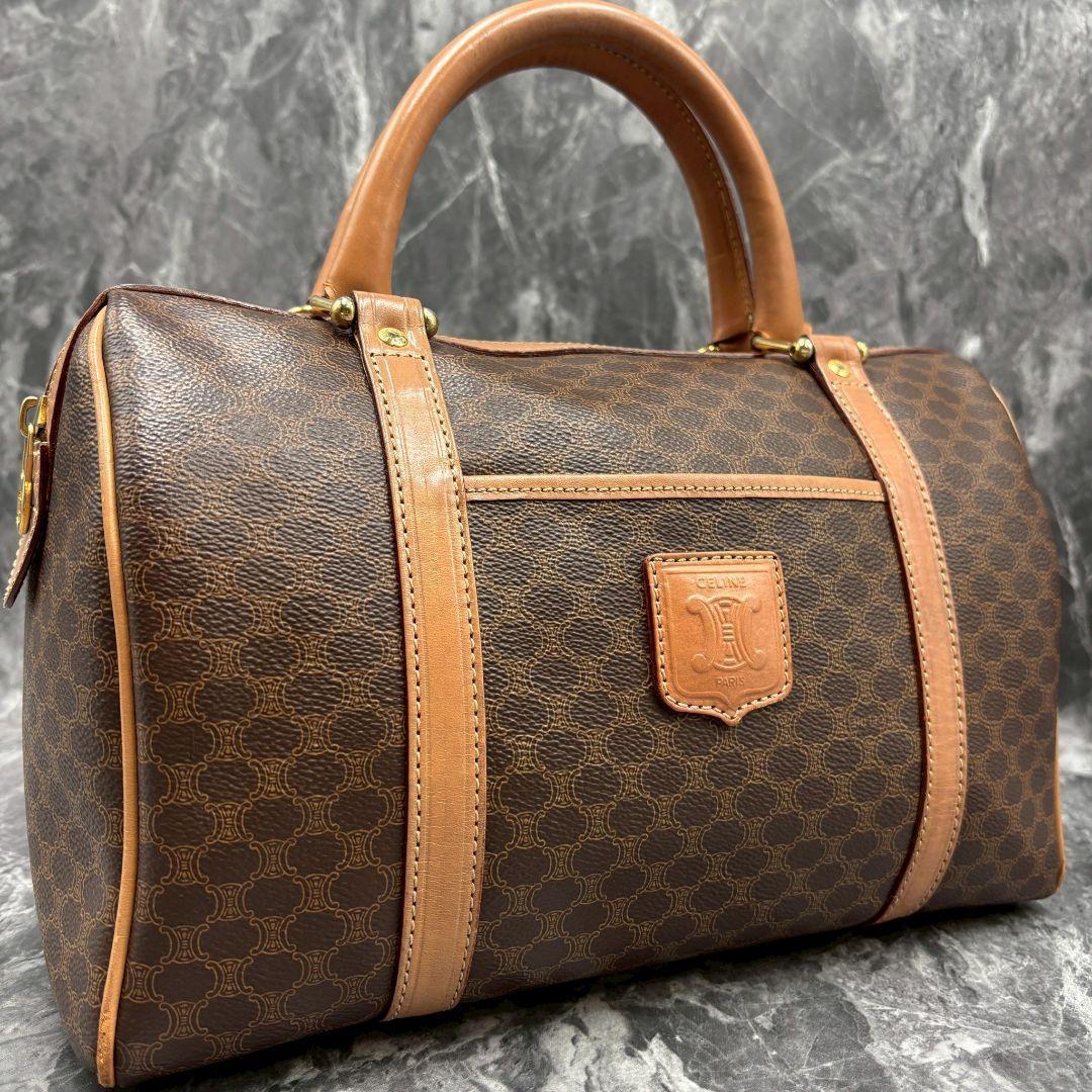 美品✨CELINE セリーヌ マカダム PVCレザー ボストンバッグ トリオンフ