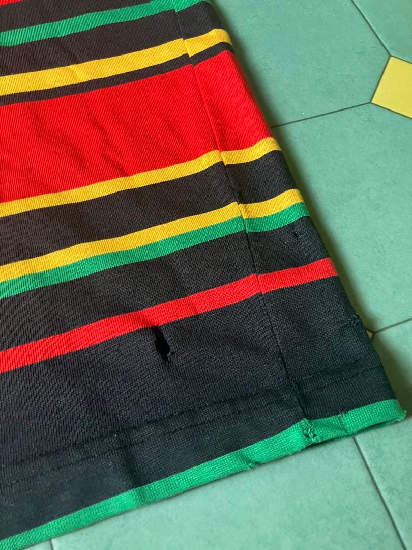 stussy STUSSY ヴィンテージ 黒タグ　ラスタ　Tシャツ　L レゲエ