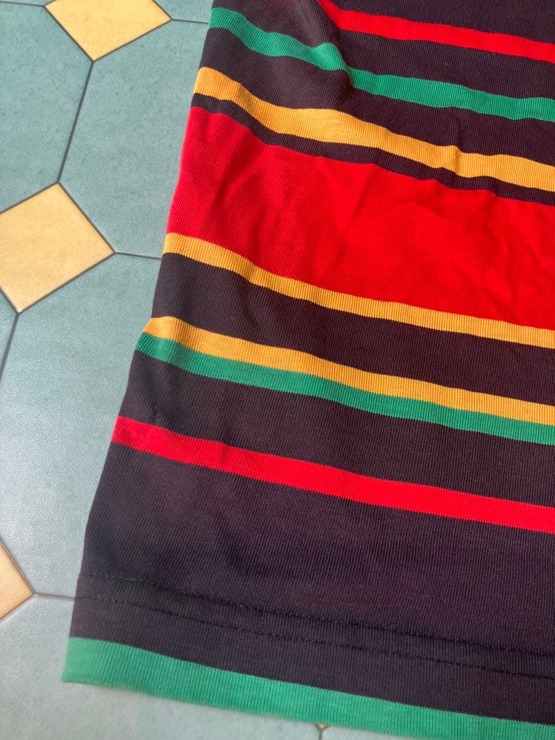 stussy STUSSY ヴィンテージ 黒タグ　ラスタ　Tシャツ　L レゲエ