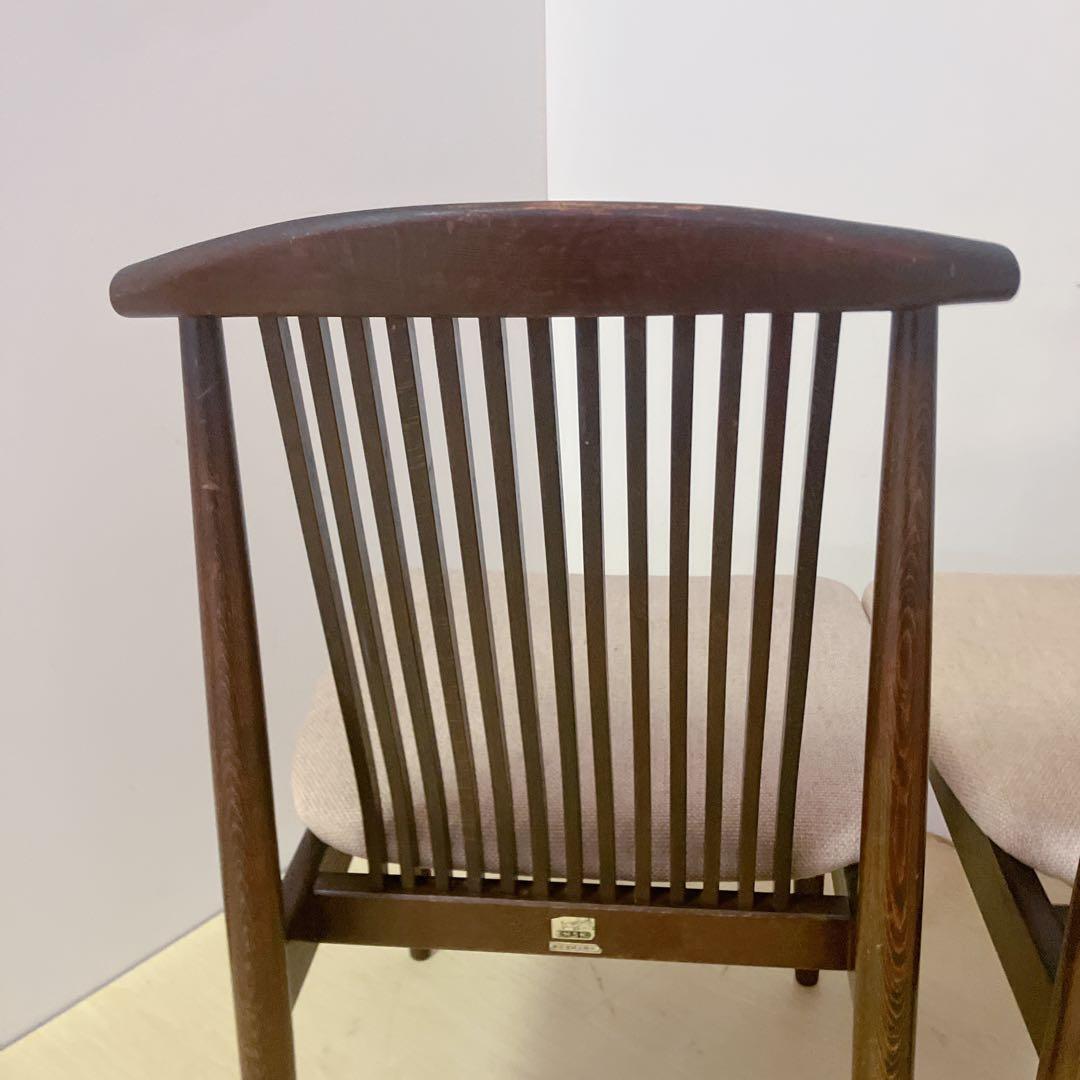 飛騨産業　オールド　キツツキ　ダイニングチェア　2脚セット　木製チェア　レトロ