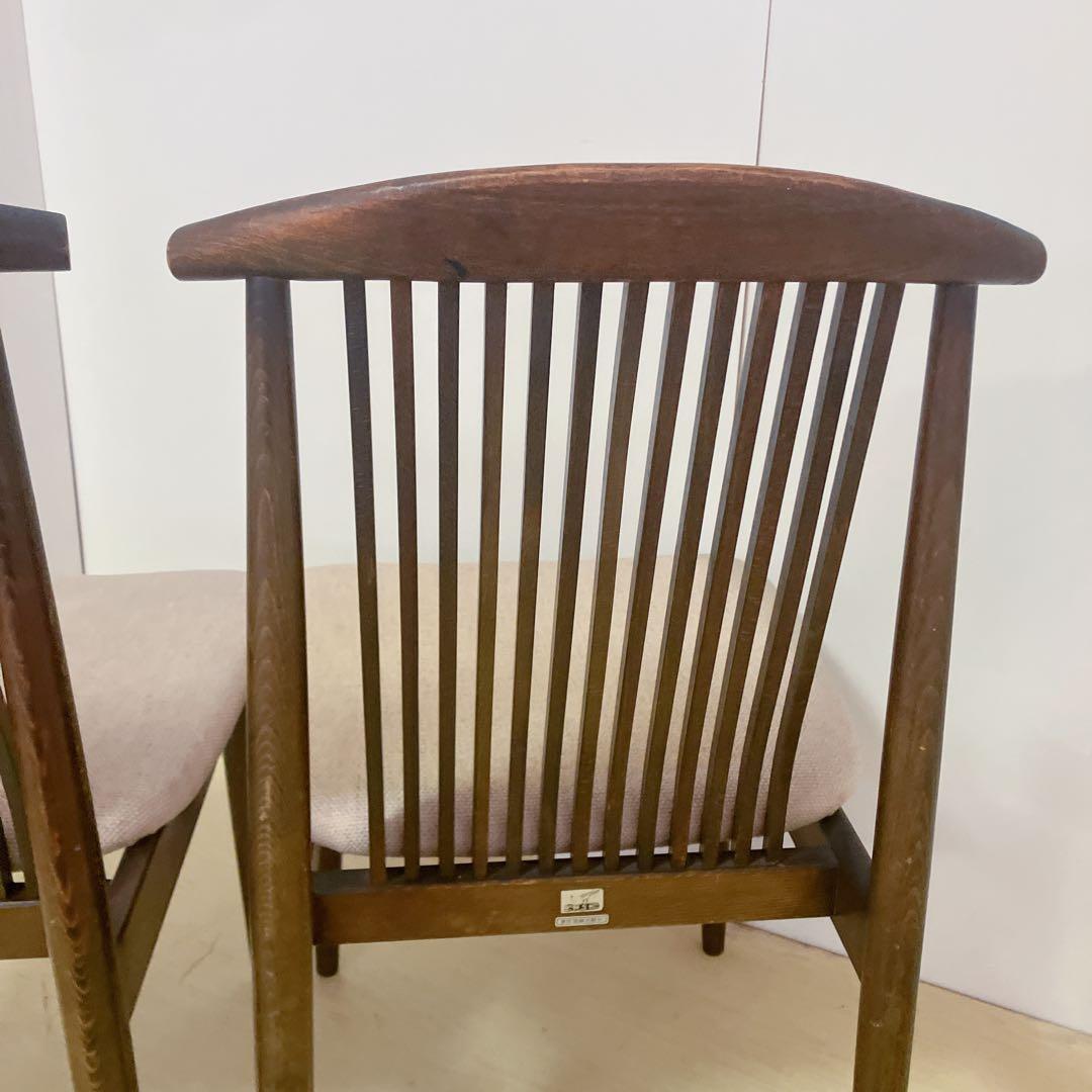 飛騨産業　オールド　キツツキ　ダイニングチェア　2脚セット　木製チェア　レトロ