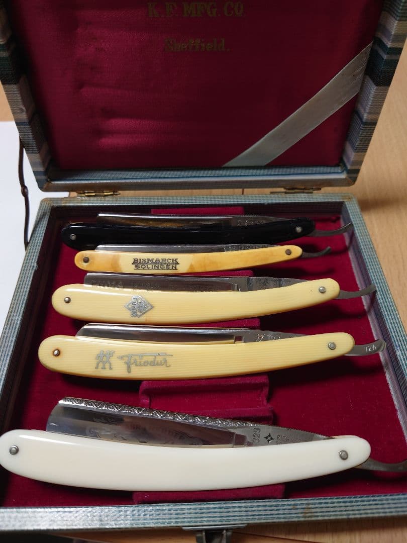 理容 美容 床屋 ゾーリンゲン PUMA ストレートレザー 西洋剃刀 ビンテージ