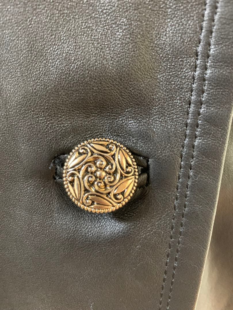 PIERRE BALMAIN ラムレザージャケット　コート　黒