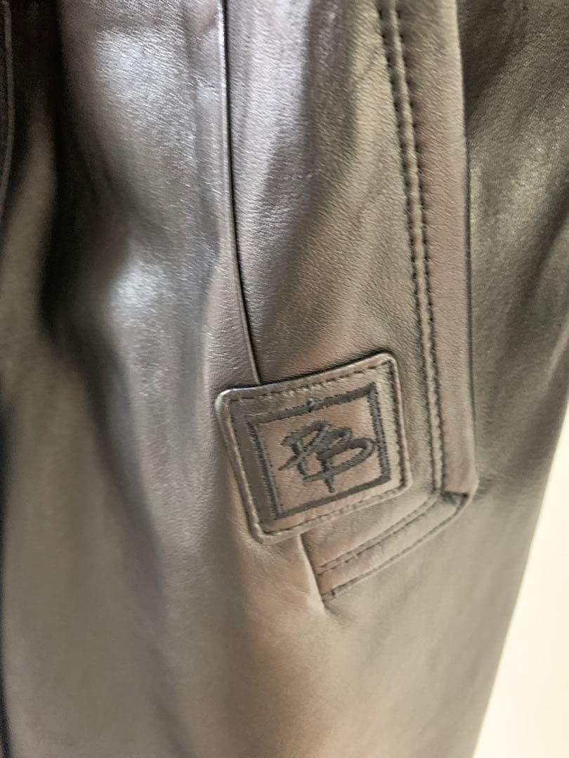 PIERRE BALMAIN ラムレザージャケット　コート　黒