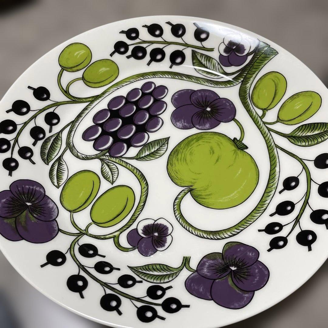 ARABIA paratiisi 果物と花のデザイン 大皿 2枚セット