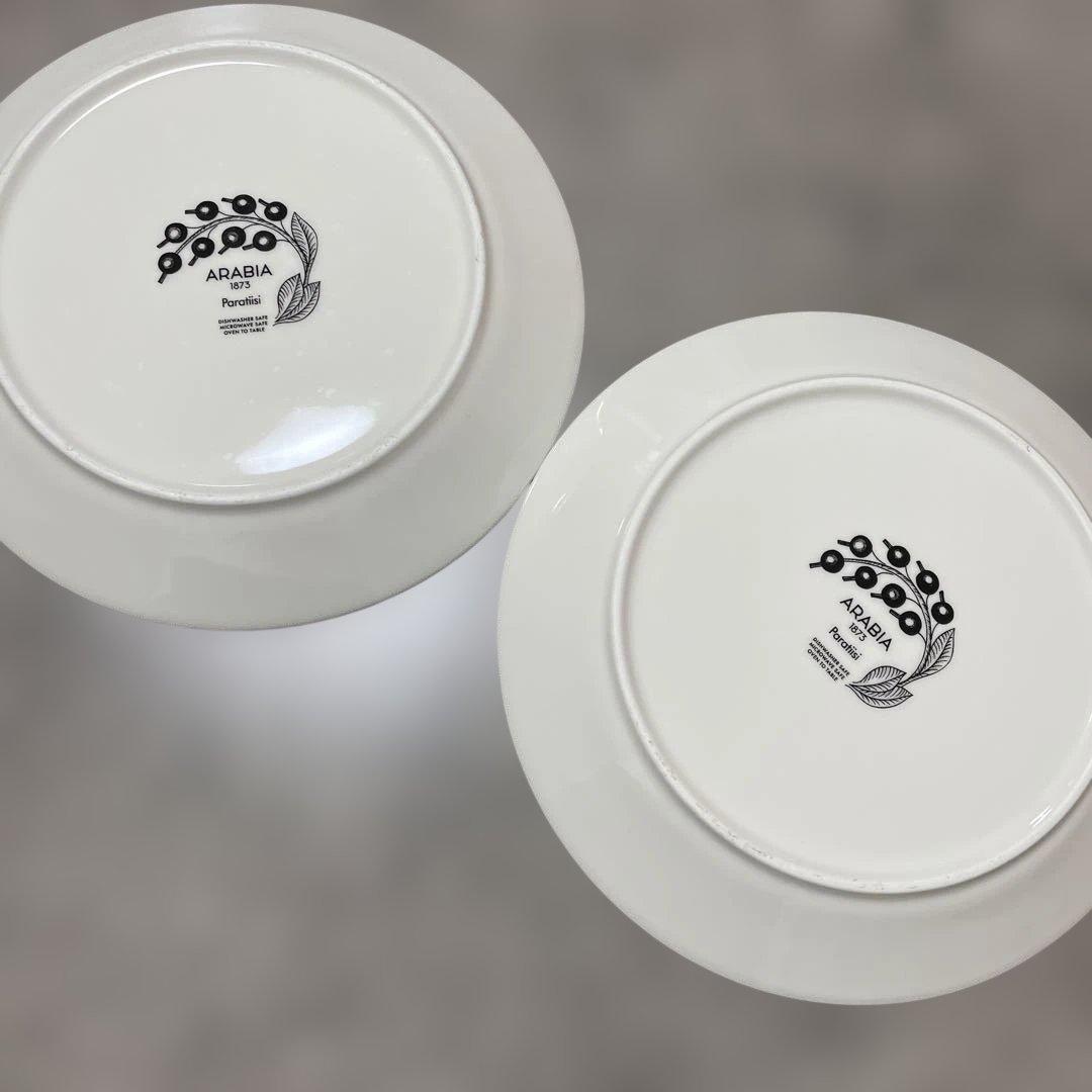 ARABIA paratiisi 果物と花のデザイン 大皿 2枚セット