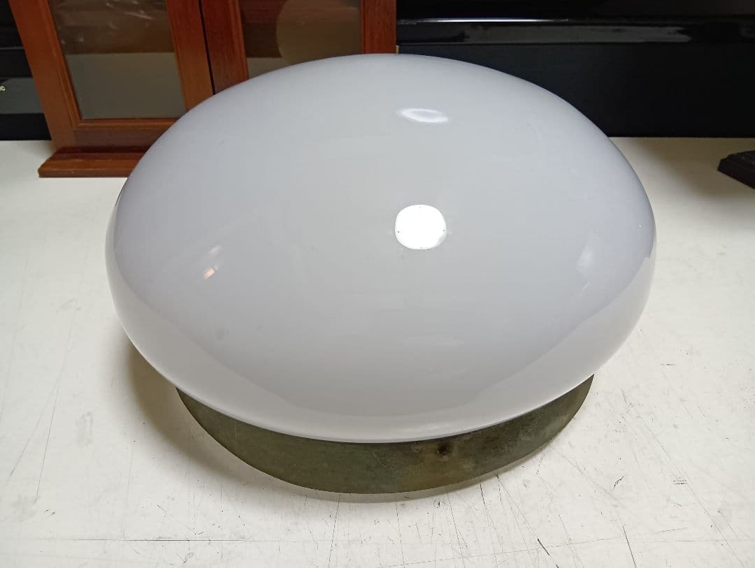 希少　明治期〜大正期　乳白硝子　吊り下げ　ペンダント　ランプ