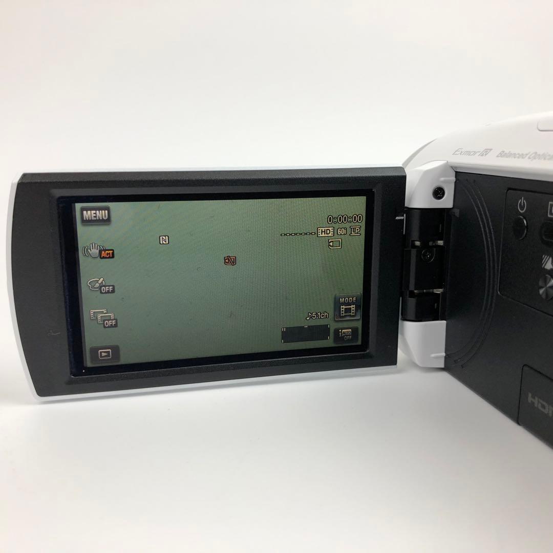 【極美品】SONY Handycam HDR-CX675 ホワイト ビデオカメラ