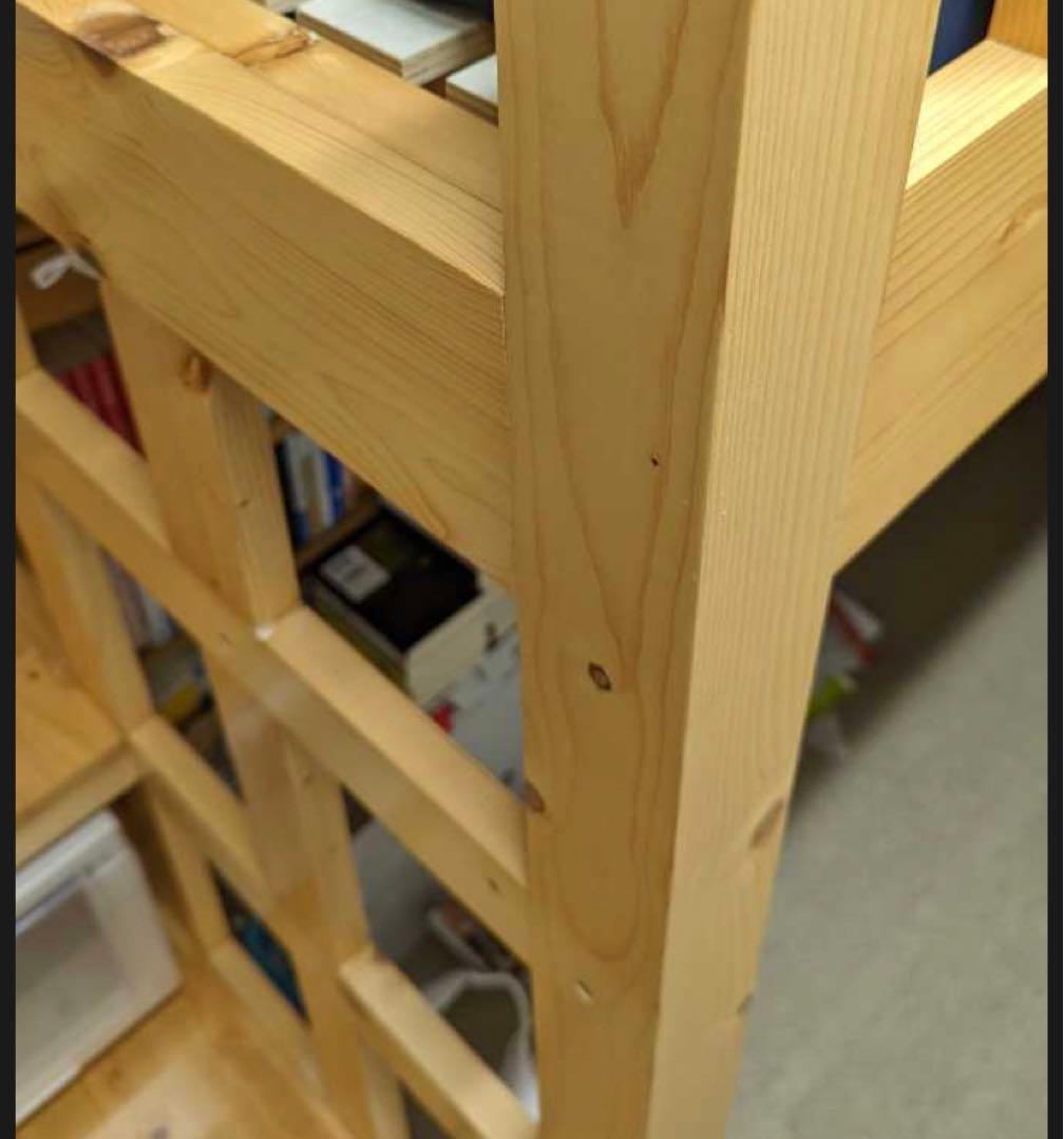 【配送要相談】★木製ロフトベッド 宮棚　階段下収納