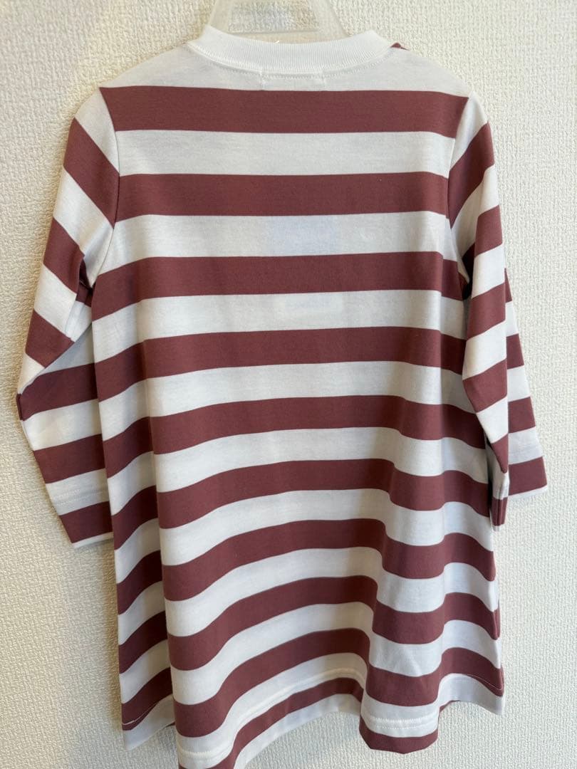 【新品未使用タグ付き】ファミリア ボーダー ピンク ワンピース 90cm