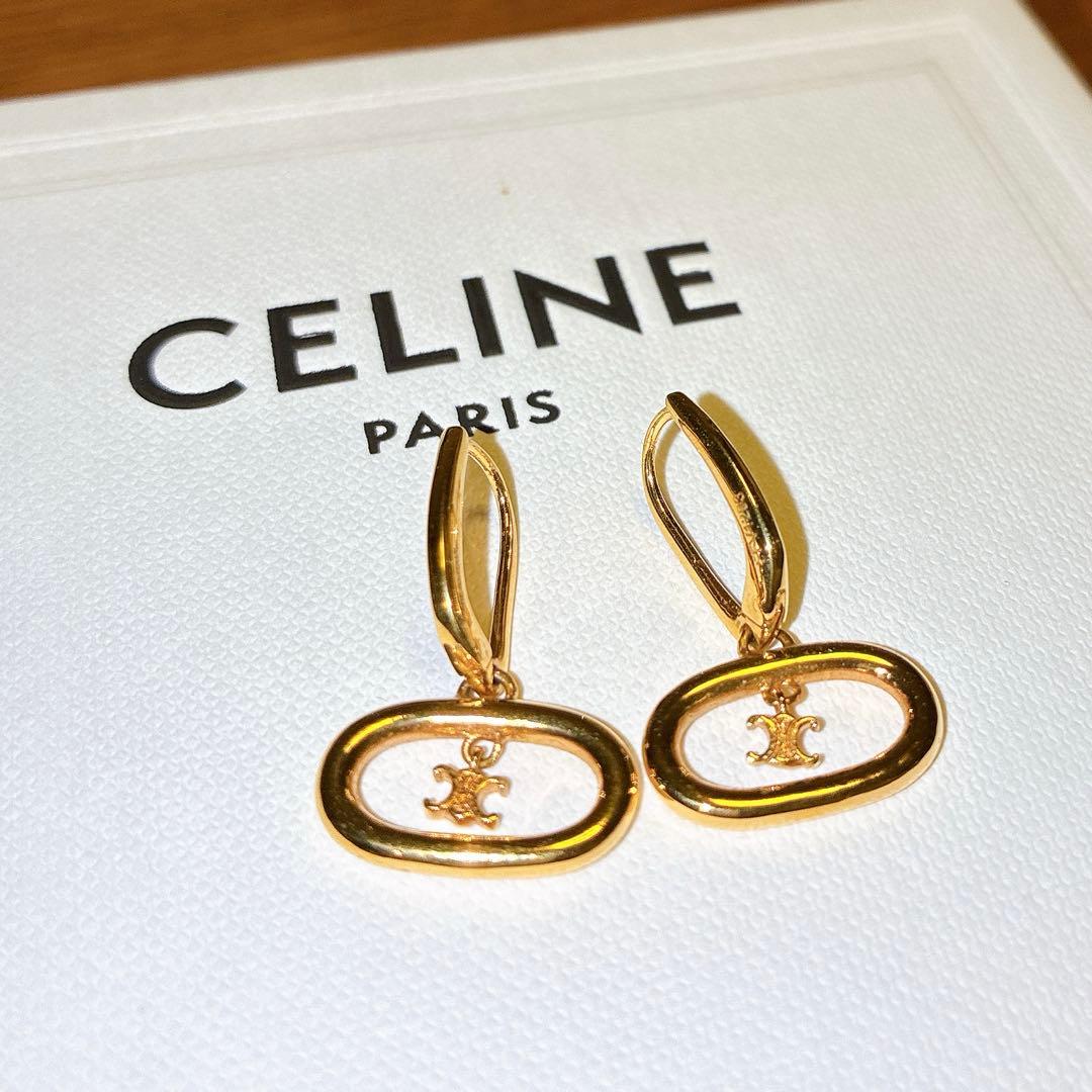 週末限定価格セリーヌCELINE46X55 6BRA35ORトリオンフピアス