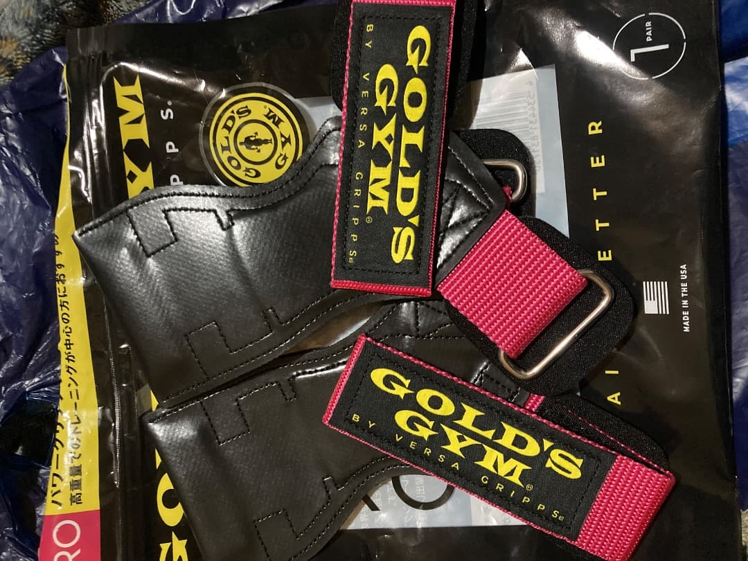 GOLD'S GYM Pro Versa Gripps 黒/ピンク サイズXS