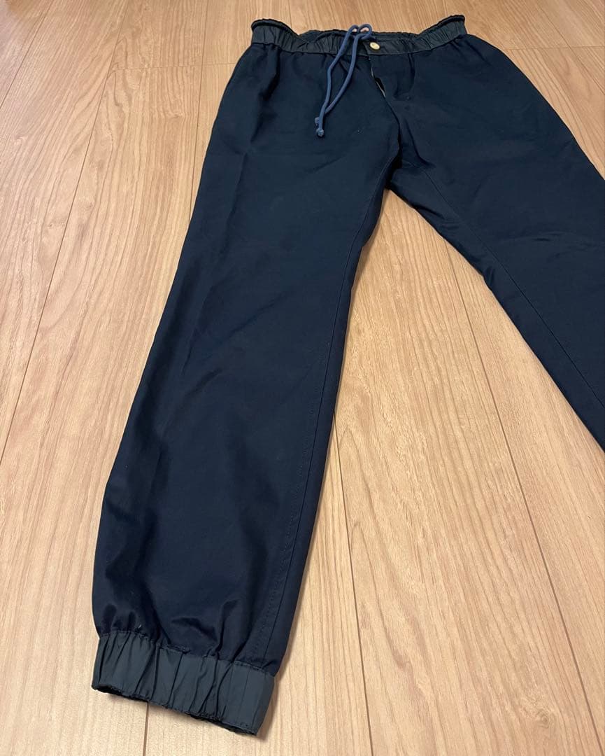 【美品】Sacai サカイ ドローコード付リブパンツディープネイビー サイズ1