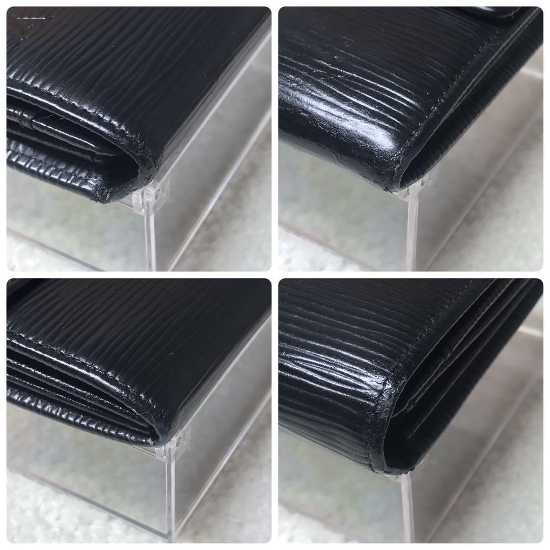 ルイヴィトン　エピポルトフォイユサラ　二つ折り長財布　ブラック