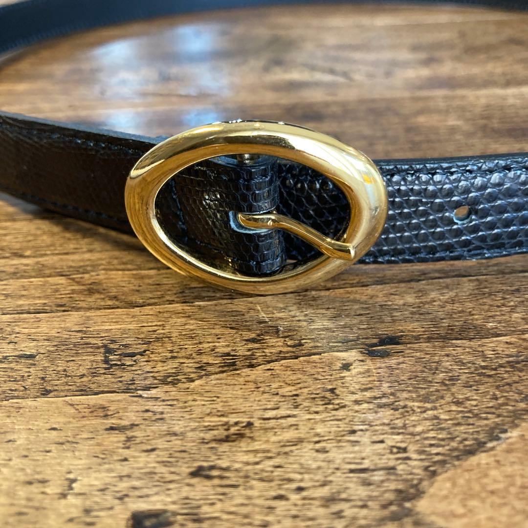 【希少サイズ3】BISOWN ビソウン LIZARD OVAL BELT ベルト
