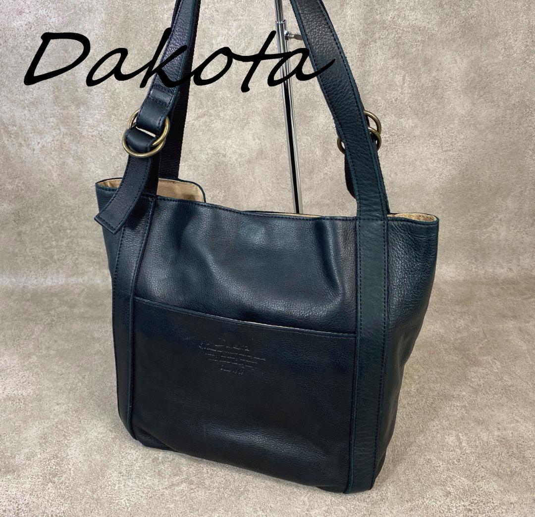 【未使用】 Dakota ダコタ ラポール 牛革 日本製 トートバッグ ブラック