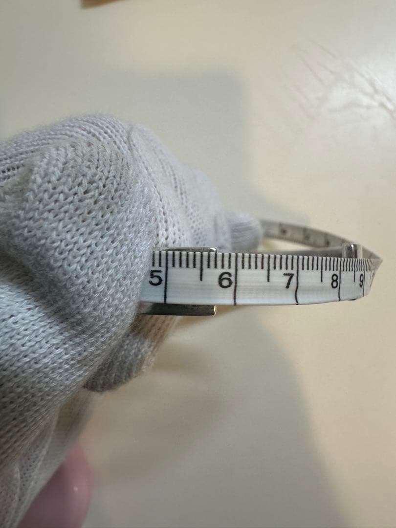 Burberry シルバー925バングル 2本ライン デザイン（中古品）