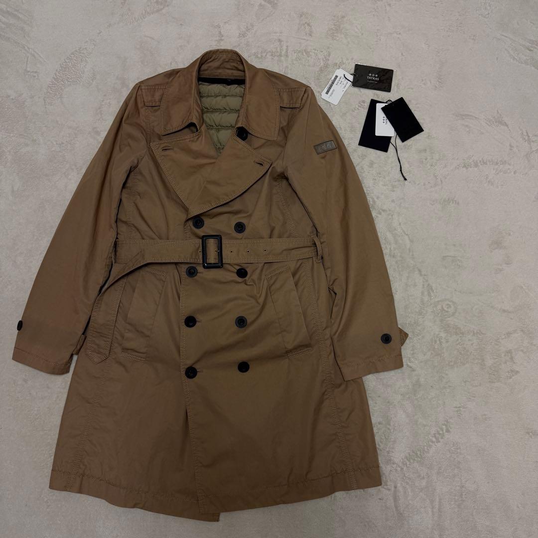 美品　タトラス　トレンチコート　ダウンライナー　01(S) 茶　3way