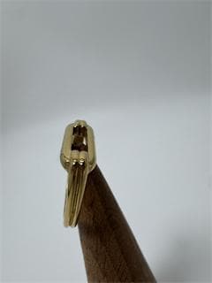 K18ゴールドオープンリング モダンデザイン3.19g 11号