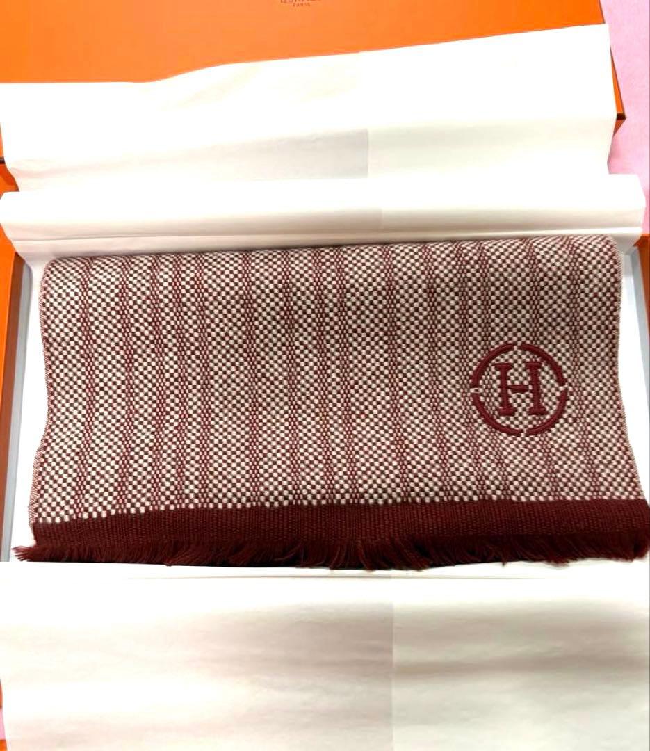 c*y様 新品未使用　HERMES エルメス　薄手カシミヤマフラー　(メンズ/レ