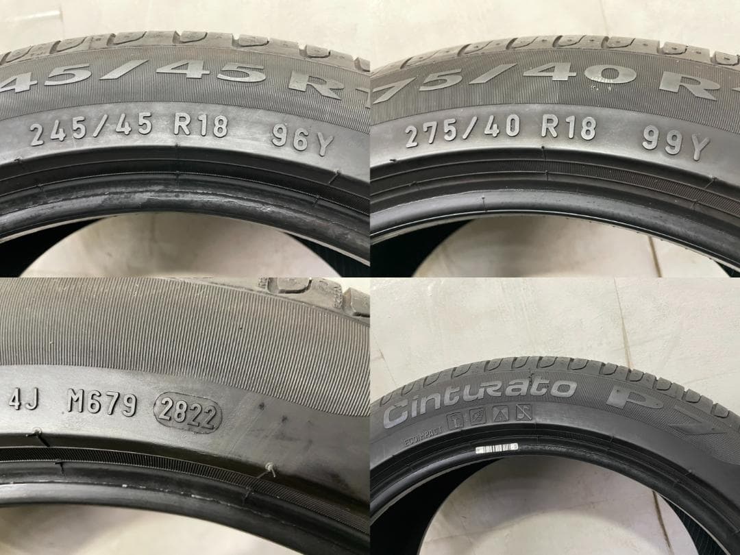 【送料込/承認】245/45R18 275/40R18 ピレリ RFT