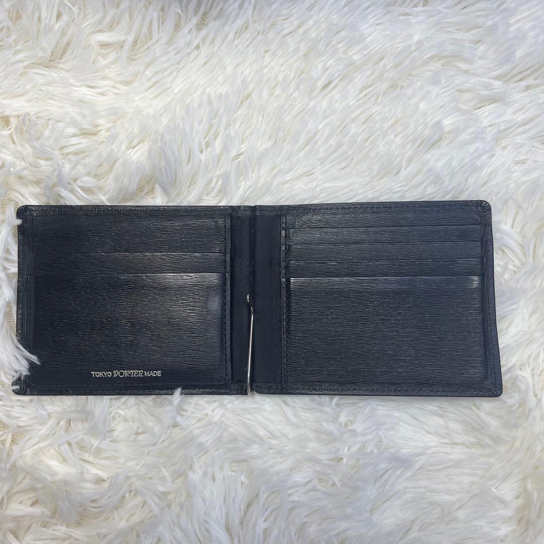 人気　PORTER ポーター　レザーマネークリップ ブラック