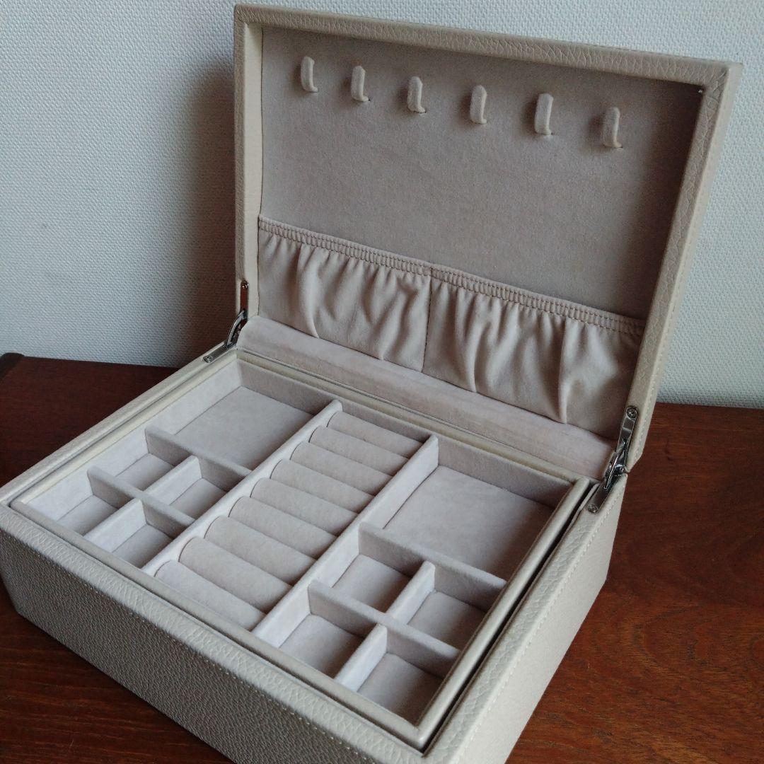 WAKO 銀座和光　ジュエリーボックス　ケース　2段　ベージュ　宝石入れ