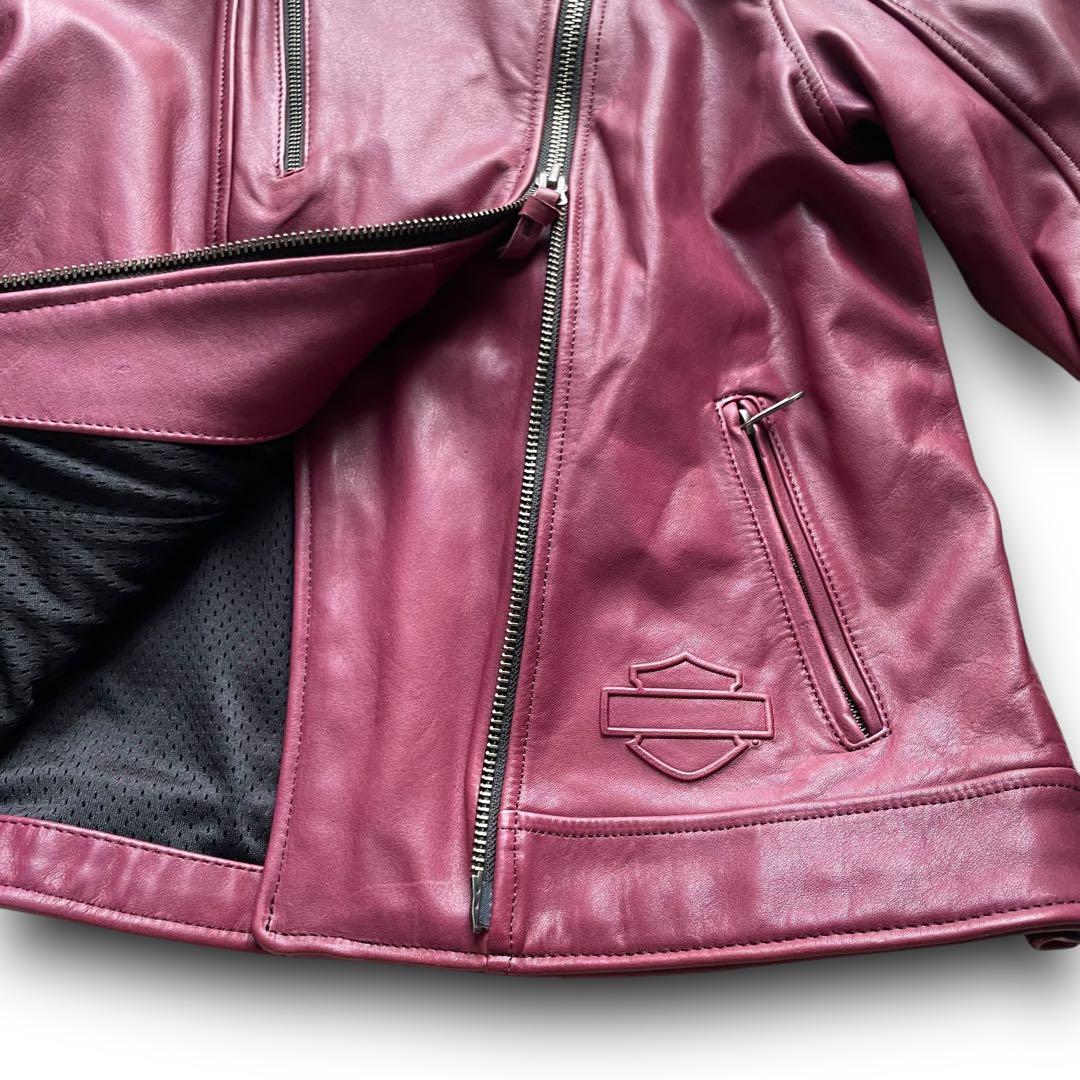 美品 定価111,731円 レディース ハーレーダビットソン レザーライダースL