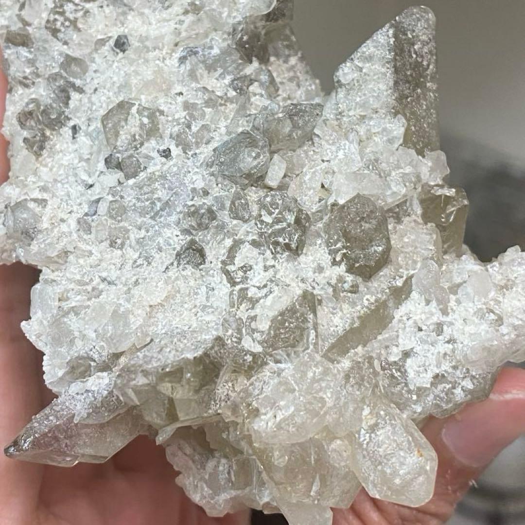 ② 珍しいです ナチュラル ゼウス スモーキーシトリン 天然石 原石 クラスター