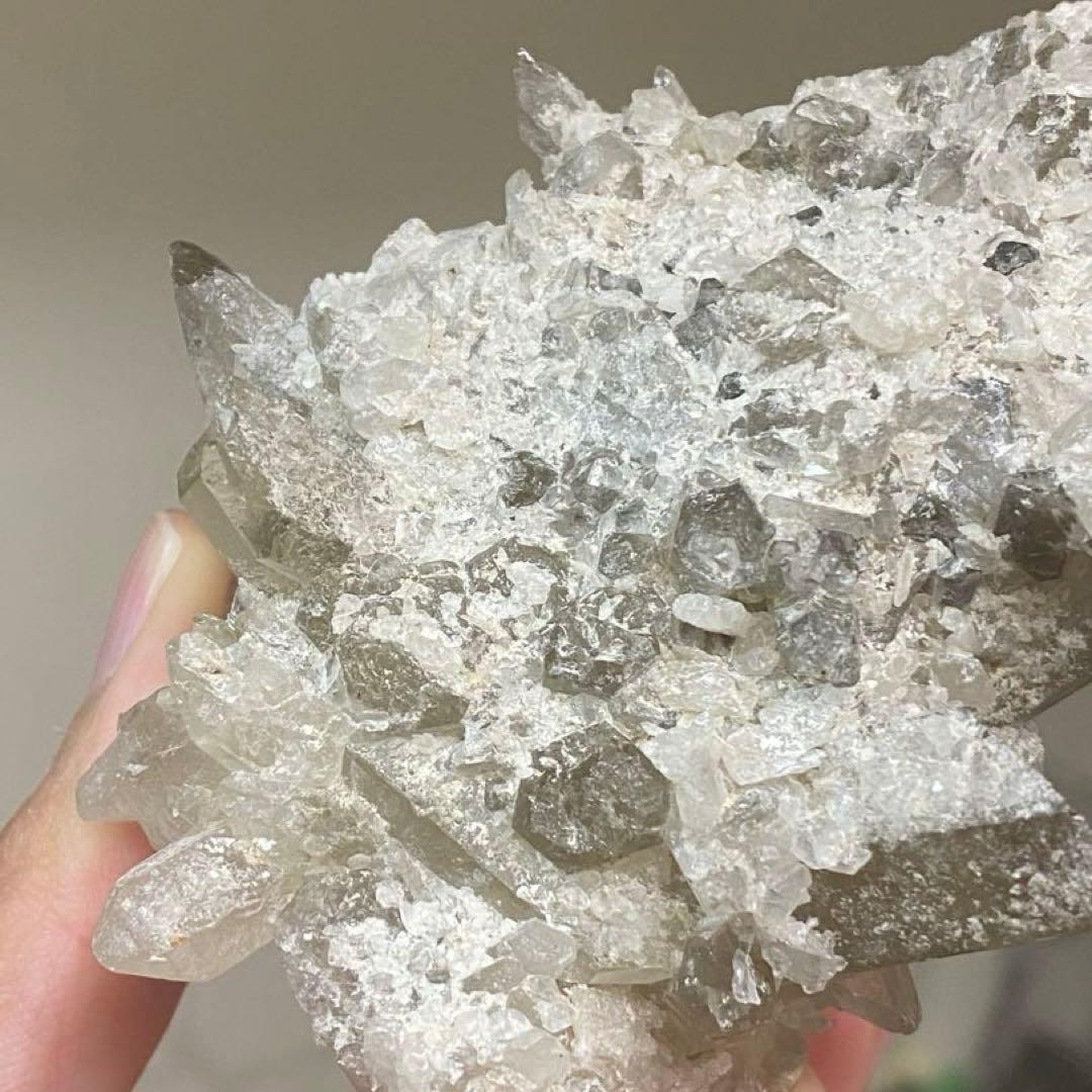 ② 珍しいです ナチュラル ゼウス スモーキーシトリン 天然石 原石 クラスター